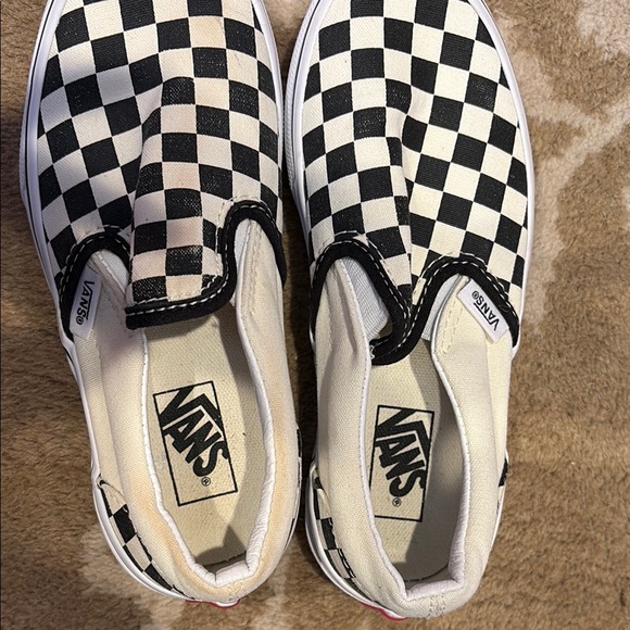 NWOT Vans Black and White Checkerboard Sneakers - Picture 6 of 6